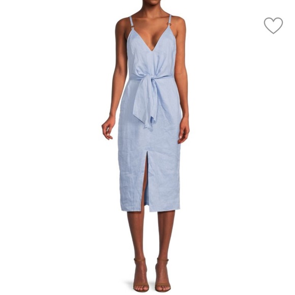 Reiss Dresses & Skirts - Reiss linen kay V neck dress
